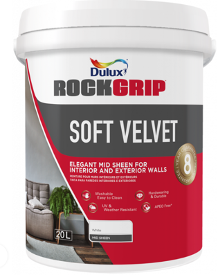 Dulux Rockgrip Soft Velvet White 20L