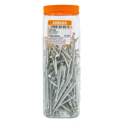 Eureka Masonry Fluted Nail Flat Head 3.5 x 75mm (1kg)