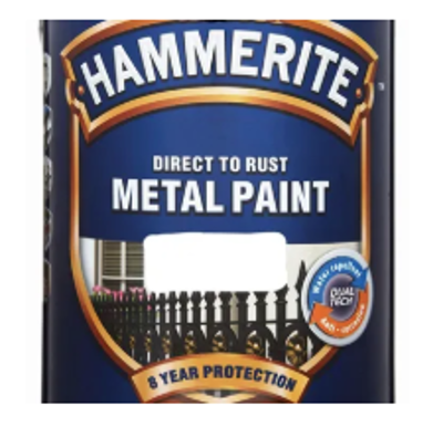 Hammerite Direct to Rust Metal Paint Hammered Black 1L