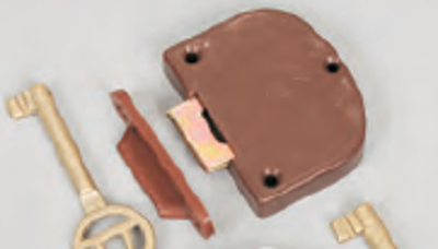 Elkanah Cupboard Lock Brown Plastic