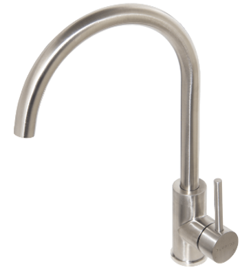 BluTide Neo Brushed Stainless Steel Single Hole Sink Mixer Tap NM0S019
