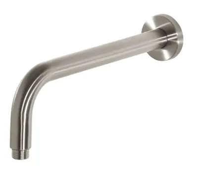 BluTide Shower Arm Round Brushed Stainless Steel 300mm SA02403S
