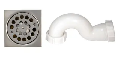 BluTide Square Shower Trap Brushed Stainless Steel SA01095S