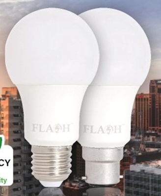 Flash LED A60 Lamp 9W B22 Warm White 3000K