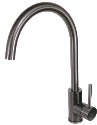 BluTide Neo Gunmetal Single Hole Sink Mixer Tap NM0M019