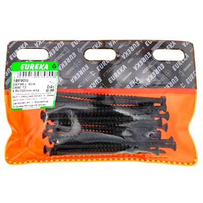 Eureka Drywall Screw Phillips Drive Coarse Thread T3 Self Drilling 4.8 x 100mm #10 (30 Pack)
