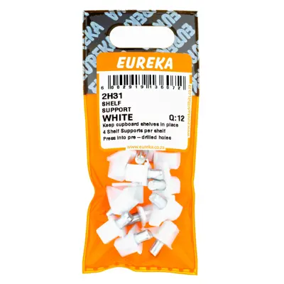 Eureka Shelf Support White (12 Pack)